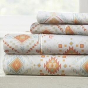 NWT Aztec Dreams Pattern 4-Piece Sheet Set | Queen